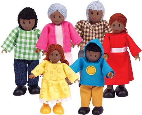 Кукла Hape Счастливая афроамериканская семья E3501-HP