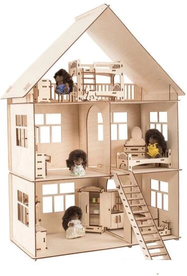 Кукольный домик ХэппиДом с мебелью HK-D002 от компании Интернет-магазин marchenko - фото 1