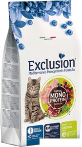 Лакомство для кошек Exclusion Monoprotein Chicken старше одного года, с цыпленком NGCAC12 (12 кг)