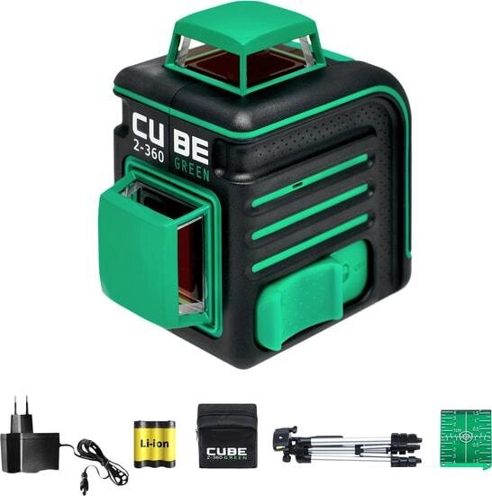 Лазерный нивелир ADA Instruments Cube 2-360 Green Professional Edition А00534 от компании Интернет-магазин marchenko - фото 1