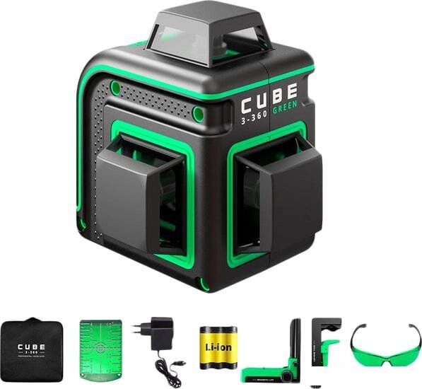 Лазерный нивелир ADA Instruments Cube 3-360 Green Home Edition А00566 от компании Интернет-магазин marchenko - фото 1