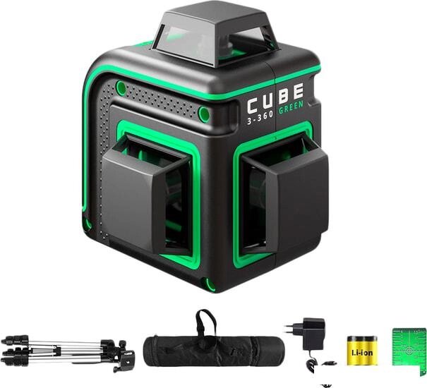 Лазерный нивелир ADA Instruments Cube 3-360 Green Professional Edition А00573 от компании Интернет-магазин marchenko - фото 1