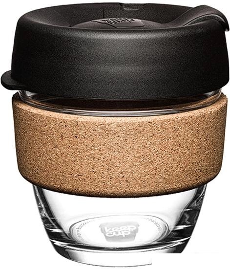 Многоразовый стакан KeepCup Brew Cork S Black 227мл (черный) от компании Интернет-магазин marchenko - фото 1