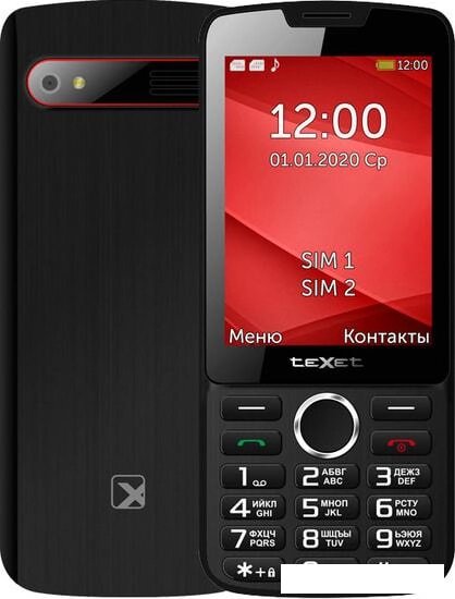 Мобильный телефон TeXet TM-308 (черный/красный) от компании Интернет-магазин marchenko - фото 1