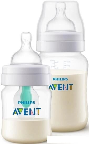 Набор бутылочек для кормления Philips Avent Anti-colic с клапаном AirFree SCD809/01 (125 мл, 260 мл) от компании Интернет-магазин marchenko - фото 1