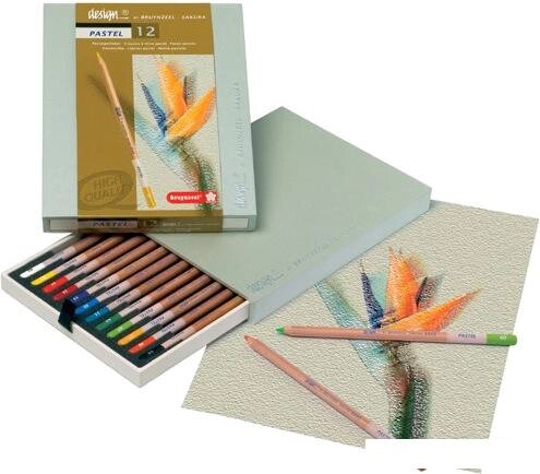 Набор пастельных карандашей Bruynzeel Design Pastel 8840H12 (12 шт) от компании Интернет-магазин marchenko - фото 1