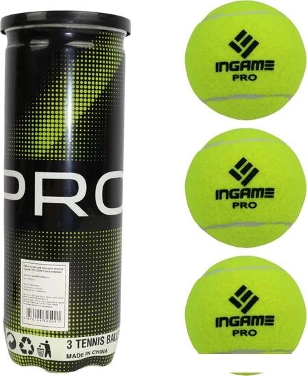 Набор теннисных мячей Ingame Pro IG050 от компании Интернет-магазин marchenko - фото 1
