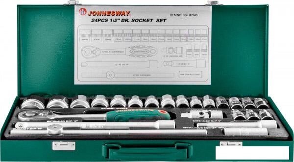 Набор торцевых головок Jonnesway S04H4724S 24 предмета от компании Интернет-магазин marchenko - фото 1