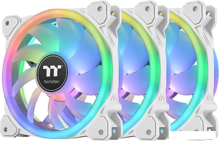 Набор вентиляторов с контроллером Thermaltake SWAFAN 14 RGB Radiator Fan TT Premium Edition White CL от компании Интернет-магазин marchenko - фото 1