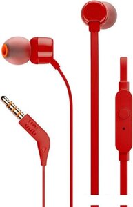 Наушники с микрофоном JBL T110 (красный)