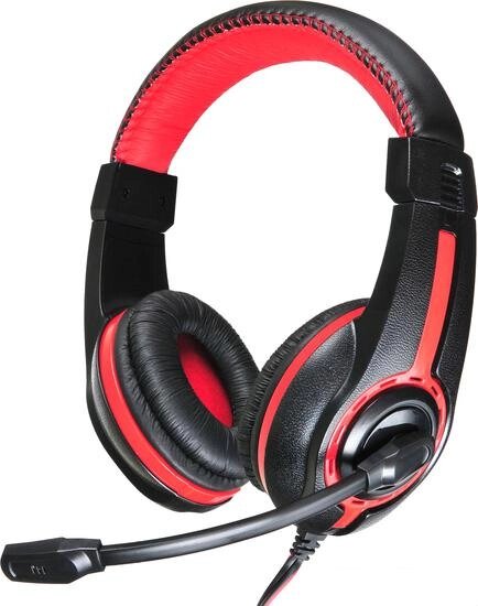 Наушники с микрофоном Oklick HS-L200 (черный/красный) от компании Интернет-магазин marchenko - фото 1