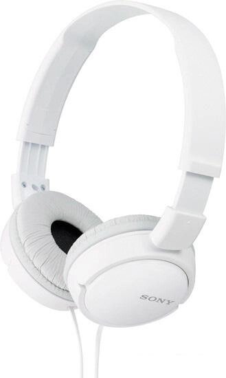 Наушники с микрофоном Sony MDR-ZX110AP (белый) от компании Интернет-магазин marchenko - фото 1