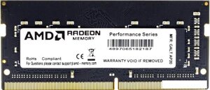 Оперативная память AMD radeon 16GB DDR4 sodimm PC4-25600 R9416G3206S2s-UO