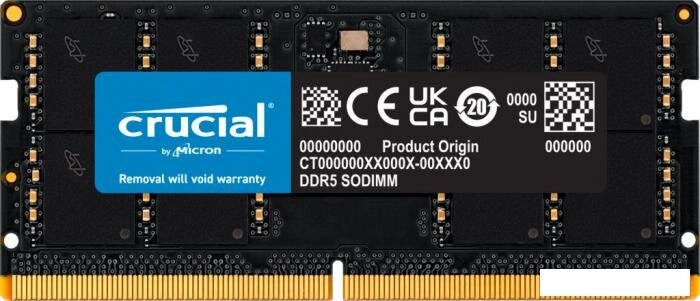 Оперативная память Crucial 32ГБ DDR5 SODIMM 5600 МГц CT32G56C46S5 от компании Интернет-магазин marchenko - фото 1