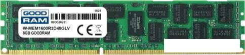 Оперативная память GOODRAM 8GB DDR3 PC3-12800 W-MEM1600R3D48GLV от компании Интернет-магазин marchenko - фото 1