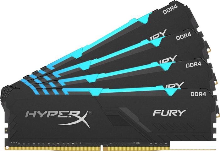 Оперативная память HyperX Fury RGB 4x16GB DDR4 PC4-24000 HX430C16FB4AK4/64 от компании Интернет-магазин marchenko - фото 1