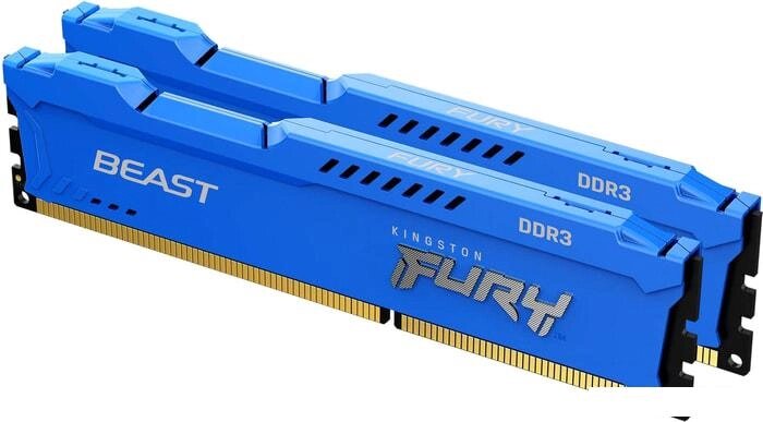 Оперативная память Kingston FURY Beast 2x4GB DDR3 PC3-12800 KF316C10BK2/8 от компании Интернет-магазин marchenko - фото 1