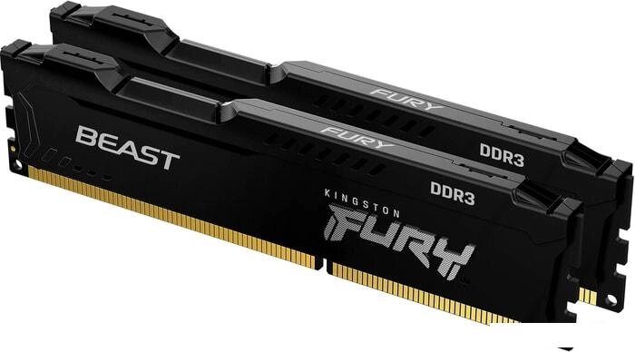 Оперативная память Kingston FURY Beast 2x4GB DDR3 PC3-14900 KF318C10BBK2/8 от компании Интернет-магазин marchenko - фото 1