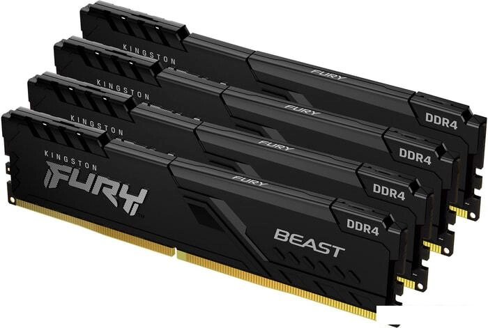 Оперативная память Kingston FURY Beast 4x16GB DDR4 PC4-25600 KF432C16BB1K4/64 от компании Интернет-магазин marchenko - фото 1