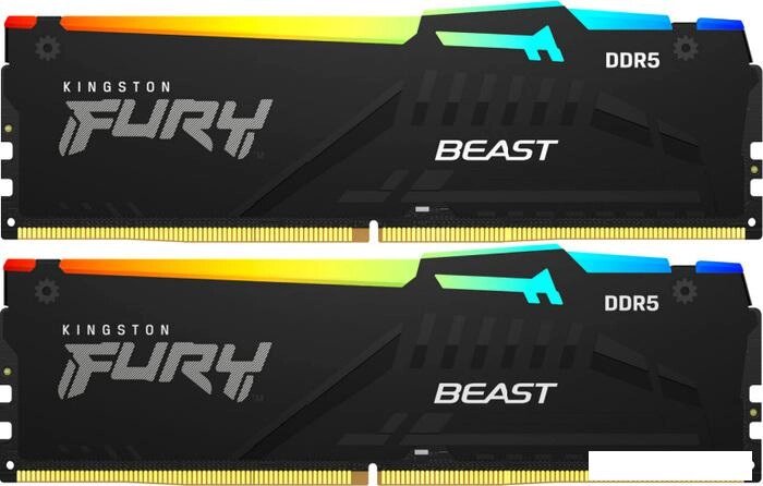 Оперативная память Kingston FURY Beast RGB 2x32ГБ DDR5 5200МГц KF552C36BBEAK2-64 от компании Интернет-магазин marchenko - фото 1