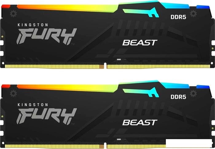 Оперативная память Kingston FURY Beast RGB 2x8ГБ DDR5 6000МГц KF560C40BBAK2-16 от компании Интернет-магазин marchenko - фото 1