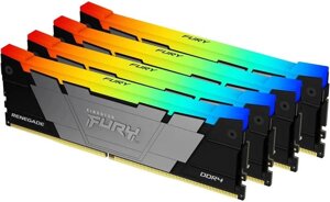 Оперативная память kingston FURY renegade RGB 4x8гб DDR4 3200 мгц KF432C16RB2ak4/32