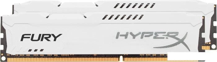 Оперативная память Kingston HyperX Fury White 2x4GB KIT DDR3 PC3-12800 (HX316C10FWK2/8) от компании Интернет-магазин marchenko - фото 1