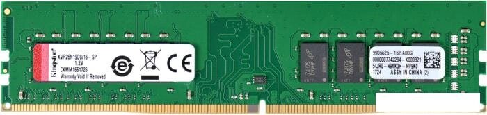 Оперативная память Kingston ValueRAM 16GB DDR4 PC4-21300 KVR26N19D8/16 от компании Интернет-магазин marchenko - фото 1