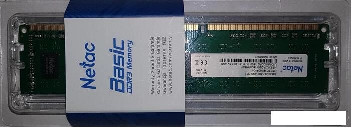 Оперативная память Netac Basic 4GB DDR3 PC3-12800 NTBSD3P16SP-04 от компании Интернет-магазин marchenko - фото 1