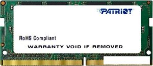 Оперативная память patriot 4GB DDR4 SO-DIMM PC4-17000 [PSD44G213381S]