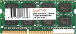 Оперативная память QUMO 4GB DDR3 sodimm PC3-12800 QUM3s-4G1600K11L
