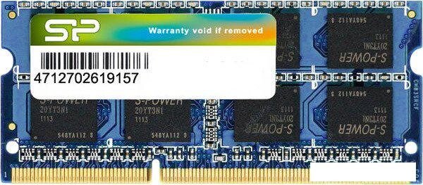 Оперативная память Silicon-Power 8GB DDR3 SO-DIMM PC3-12800 (SP008GBSTU160N02) от компании Интернет-магазин marchenko - фото 1