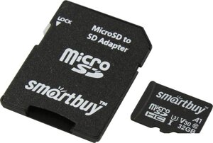 Карта памяти Smart Buy microSDHC SB32GBSDU1A-AD 32GB