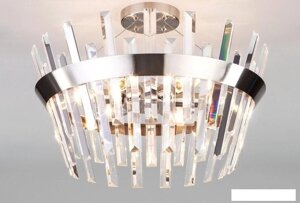 Подвесная люстра Евросвет Steccato 10111/5 Strotskis (сатин-никель/прозрачный хрусталь)