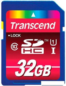 Карта памяти Transcend SDHC Class 10 UHS-I 32Gb (TS32GSDHC10U1)