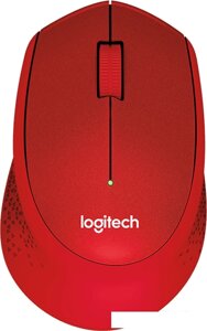 Мышь Logitech M330 Silent Plus (красный) [910-004911]