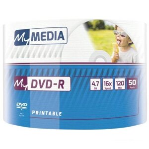 DVD-R диск MyMedia 4.7Gb 16x MyMedia Printable 50 шт. в пленке 69202