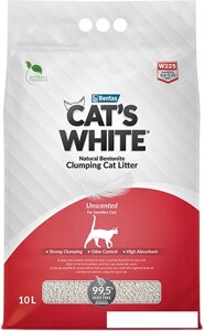 Наполнитель для туалета Cat's White Unscented 10 л