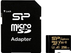 Карта памяти Silicon-Power Superior Golden A1 microSDXC SP256GBSTXDV3V1GSP 256GB