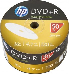 DVD+R диск HP 4.7Gb 16x 69304 (50 шт.)