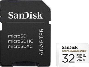 Карта памяти SanDisk High Endurance microSDHC SDSQQNR-032G-GN6IA 32GB (с адаптером)