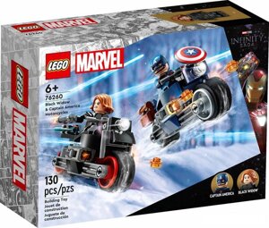 Конструктор LEGO Marvel Super Heroes 76260 Черная вдова и Капитан Америка на мотоциклах