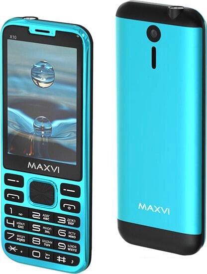 Мобильный телефон Maxvi X10 (голубой) - обзор