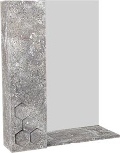 Garda Шкаф с зеркалом 1 дв. Soty3 600L (бетон светлый)