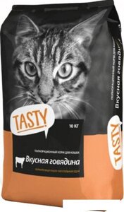 Корм для кошек Tasty Для взрослых кошек с говядиной 10 кг