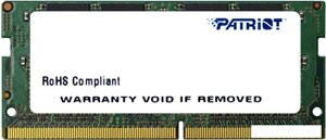 Оперативная память Patriot Signature Line 4GB DDR3 SODIMM PC3-12800 [PSD34G160081S]