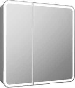 Континент Шкаф с зеркалом Elliott Led 80x80 (с датчиком движения)