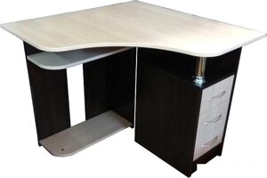 Компьютерный стол Компас мебель КС-003-03 (венге темный/дуб молочный)