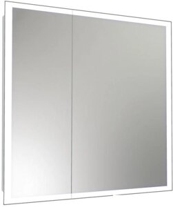 Континент Шкаф с зеркалом Reflex Led 80x80 (с датчиком движения)