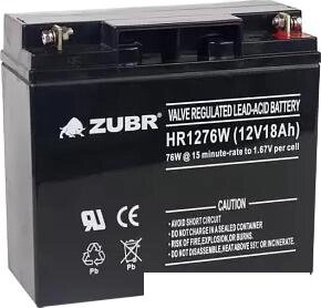 Аккумулятор для ИБП Zubr HR 1276 W (12 В/18 А·ч)